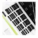 Reposition Laminated Bible Tabs, Large Print Stickers, Easy to Read and Apply Bible Tabs for Women and Man (Luxury Black)