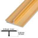 Trimold 3Pcs Aluminum T Molding Trim & Floor Transition Strips, Flat Divider Strip for Door Threshold and Joining Flooring Gaps of Laminate Planks Tile (2.9Ft x 0.8In, Brushed Gold)