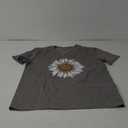 Women's T-Shirt V-Neck Graphic Tees Vintage Boho Flowers Shirt Summer Casual Plant Short Sleeve Tshirt Tops, XL