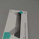 Nillkin Foldable Travel Keyboard with Touchpad & Number Pad, Bluetooth Wireless Portable Folding Full Size Keyboard with Trackpad for PC Laptop iPad Tablets Smartphone, Silicone Leather Cover, Black