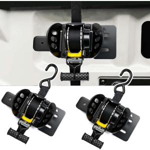 2PCS Retractable Ratchet Straps Compatible with 2016-2018 Chevy Silverado/GMC Sierra 1500 Integral Retractable Tie Down Straps Auto Retract Securing Strap Fit for Chevy Silverado Accessories