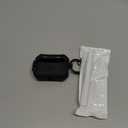 Maxjoy for AirPods Pro Case, Carbon Fiber Secure Lock Clip Full Body Shockproof Hard Shell Protective Case Cover with Keychain for Apple AirPod Pro (2019), Black