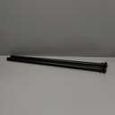 RYB HOME Indoor Outdoor Curtain Rod, 1 Inch Rustproof Easy Hanging Bathroom Drapery Rod with Mounting Set Oval End Cap for Living Room Bedroom Patio Gazebo, 28" to 48", Matt Black, 1 inch Diameter