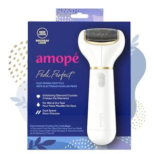 Amopé Pedi Perfect Electric Callus Remover Foot File w/ Diamond Crystals, Pedicure Tool for Feet, Removes Hard & Dead Skin, Feet Scrubber & Buffer, Splashproof, w/ Extra Coarse Roller Head, 1 Count