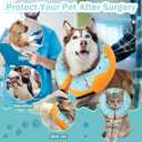 Recovery Donut Collar for Dogs & Cat,Inflatable Dog Cone Collar Alternative After Surgery,Soft Cone for Large Medium Small Dog,Adjustable Pet Neck Donut(Blue,Large)