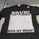 Bruh It's My 7th Birthday Sign My Shirt 7 Years Old T-Shirt Small