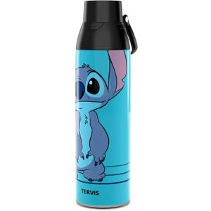 Tervis Venture Water Bottle Disney - Lilo & Stitch Supreme Triple Walled Insulated Tumbler Travel Cup Keeps Drinks Cold & Hot, 26oz, Stainless Steel
