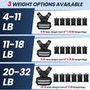 Adjustable Weighted Vest for Women and Men, 20-32 lbs Weight Vest with 6 Ironsand Bags, Storage Pocket and Reflective Stripes for Walking, Workout and Strength Training
