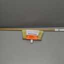 Full Circle Clean Sweep -Bamboo Broom -Angled for Precision in Tight Spaces, with Stiff Flagged Bristles for Indoor & Outdoor Cleaning -Ideal for Pet Hair, Kitchen, Hardwood, & Garage, White