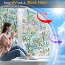 Rainbow Privacy Film with Cutting Line, 3D Decals Stained Glass Window Clings, Static Cling Window Sticker, Suncatcher, 17.5" x 157.4"