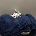 Electric Heated Blanket King Size 90"x100" - Dual-Sided with Microplush & Sherpa Fabric, 4 Heat Settings & 10 Hours Auto Off, Dual Controller, Machine Washable - Dark Blue (07-Dark Bule)