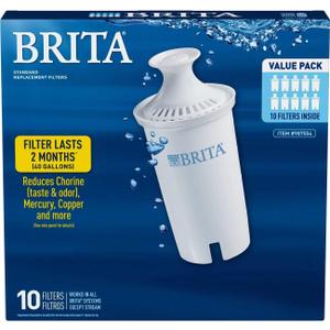Brita 987554 Pitcher Replacement Filters, 10-Pack