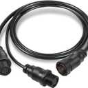 720111-1 14 M ID SIDB Y Splitter Cable for Humminbird - Compatible with SOLIX & APEX Fish Finders, Side Imaging & 2D Sonar Connection