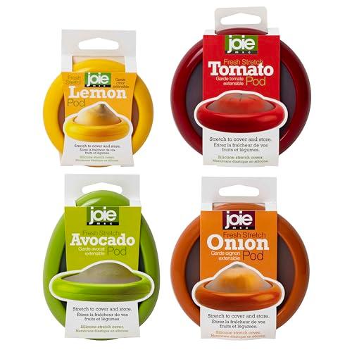 Joie Food Saver Set, Avocado, Tomato, Onion, and Lemon Stretch Pods, Silicone, One Size, 4 Count