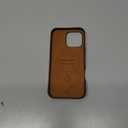 LONLI Classic - Leather Case for iPhone 16 Pro Max - European Genuine Vele Leather, Phone Case, Smoothen and Soften Over Time - Dark Saddle Brown