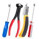 4pcs Upholstery Staple Remover with Nail Puller Pliers & Tack Puller - Heavy Duty Staple Puller Tool for Furniture, Floor, Carpet, Wall, Wooden Case, Photo Frame, Carton