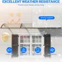 Door Awning 32"x120" Window Awning for Doors Canopy Exterior, Polycarbonate Cover for House Porch Patio Deck, UV Rain Snow Sunlight Protection, Hollow Sheet