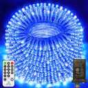 JXLEDAYY 403 FT 1000 LED Christmas Lights Outdoor Fairy Lights Plug in Extra Long String Lights Waterproof 8 Modes Timer for Outside House Tree Garden Yard Wedding Party Decorations-Blue
