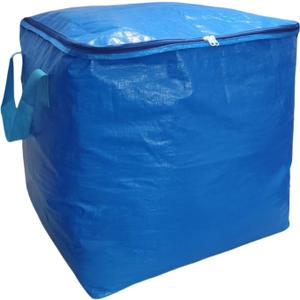 Extra Large Heavy Duty Storage BagStorage Bags for ClothesExtra Large Moving Bags with Zippers & Carrying Handles (Blue, 160L)