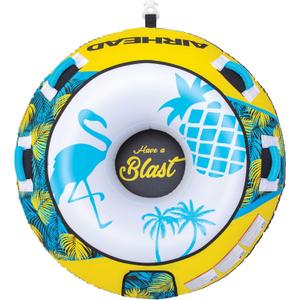Airhead Blast, 3 Rider Towable Tube for Boating with Dual Tow Points