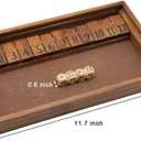 Juegoal Shut The Box Wooden Board Dice Game with 12 Numbers and Lid for Kids Adults Families, 2 Players and Up