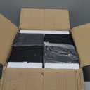 4x4 Post Base 4 Pcs, (Inner Size 3.6x3.6) Post Anchors, 13GA Thick Solid Steel & Black Powder Coated,Deck Post Brackets Support Deck Base Plate Pergola Brackets Fence Kit Mailbox Mount