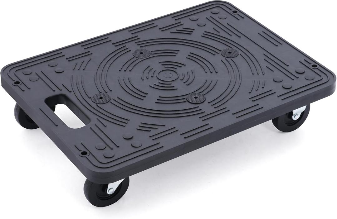 MaxWorks 50915 Polypropylene Dolly-200-lb Capacity, Black