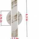 Self Adhesive Wall Vase Metal Tube Decoration Holder Used to Display Dried Flower, Faux Flowers, Fake Flowers, Also Suitable for Cemetery Memorial Decoration (1 Pcs White Gold Stripe)