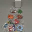 Gejoy Valentine's Day Seasonal Soap Dispenser Magnetic Interchangeable Set - Ceramic Hand Soap Dispenser with 9 Seasonal Resin Ornaments & Magnetic Pads - Festive Bathroom & Kitchen Dec(Gold)