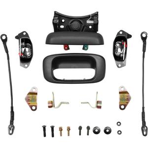Tailgate Handle Latch Rebuild Kit, Compatible with 1999-2006 Chevy Silverado 1500 2500 3500, GMC Sierra, Replaces# 15997911 15921948 Rear Tail Gate Door Parts Gasket Bezel Lock Bolt Hinge Locking Set
