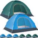 Woanger 6 Pack Bulk 2 Person Camping Tents for Homeless Lightweight Outdoor Tent with Rain Fly and Carrying Bag, Waterproof Windproof Setup Pop Up for Homeless Camping Backpacking (Blue Green)