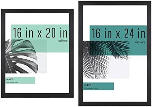 MCS Studio Gallery Frame, Black Woodgrain, 16 x 20 in, Single & Studio Gallery Frame, Black Woodgrain, 16 x 24 in, Single