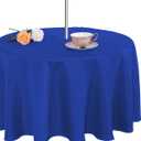 Fitable Round Table Cover Outdoor and Indoor Tablecloth - Washable Waterproof Wrinkle Free Table Cloth with Zipper and Umbrella Hole for Spring/Summer/Party/Picnic/BBQS/Patio Blue 70R