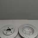 Front Drilled & Slotted Brake Rotors for Pontiac 2004-2008 Grand Prix, Buick 2005-2009 LaCrosse | Zinc Coated Anti-Rust | OE Replacement Brake Rotors Pair # 55087
