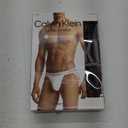 Calvin Klein Men's Cotton Stretch 3-Pack Jock Strap (Large, Black W/ New Navy, Vintage Khaki, Troposphere Logos)