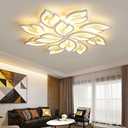 Modern LED Ceiling Light Fixture Flush Mount Chandelier Ceiling Lamp with 12-Leaf Dimmable Remote Control Ceiling Lights for Living Room Dining Room Bedroom