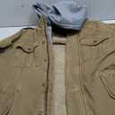 Levi's Men's Washed Cotton Military Jacket with Removable Hood (Standard and Big & Tall), Brown Soft Cotton, M