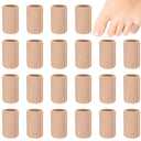 Blulu 24 Pieces Toe Tubes 0.98 Inches Cushion Tube Corn Pads for Toes Sleeves Soft Gel Protectors for Cushions Corns Blisters Calluses 3 Size (Skin Color,X-Small)