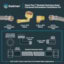 Eastman 5 Ft. Dishwasher Installation Kit, Braided Stainless Steel Supply Line with 3/8 Inch Compression Ends, 41041