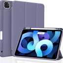 Case for iPad Pro 11 inch 4th/3rd/2nd Generation, Lightweight Slim Auto Sleep/Wake Smart Cover Soft TPU Back Case with Pencil Holder for iPad Pro 11" 2022/2021/2020, Lavender Gray