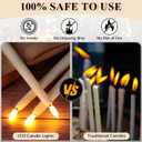 Reginary 48 Pcs Flameless Taper Candles with 4 Remote, Battery Operated Flickering Flameless Taper Candles 3D Wick Fire LED Faux Wax Lights for Wedding Christmas Holiday(Ivory,11 Inches)
