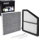 CA12051 CF11182 Engine & Cabin Air Filter Compatible with 2016-2026 Honda Civic 2.0L, 2023-2026 Honda HR-V 2.0L(Only Naturally Aspirated) Replace# WA10416 80292-TF0-G01 17220-5BA-A00 80291-T5R-A01