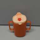 yeeplant 10 Oz Sippy Cup for Adults, Coral, Double Handles, Single-Handed Lid, Silicone Straw