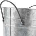 MANCHAP 6PCS 8 Inch Tall Galvanized Flower Bucket, Silver Vintage Flower Vases for Wedding, Table Decoration