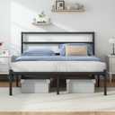 Queen Bed Frame with Headboard and Footboard, 14 Inch Metal Platform Bed Frame Queen Size with Steel Slat Support, No Box Spring Needed, Noise Free, Easy Assembly