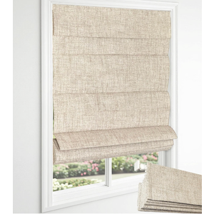 EINZUFUF Blackout No Drill Roman Shades, 23" W x 64" H, Beige