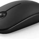 Vssoplor Wireless Mouse, 2.4G Slim Portable Computer Mouse with Nano Receiver Quiet Silent Optical Laptop Mouse for Notebook, PC, Laptop, Computer-Black