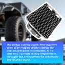 Clamp-On Car Air Intake Filter, 3 In/3.5 In/4 In Three Size High-Flow Washable Vehicle Air Cone Filter Cleaner, Round Tapered Auto Cool Cleaner Replacement, Universal Fit (Carbon Fiber Black)