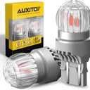 AUXITO 7443 7440 LED Bulbs Red Brake Light 400% Brighter, 7441 7444 T10 W21W Red Light Lamp for Tail Lights, Stop Brake Lights, Pack of 2