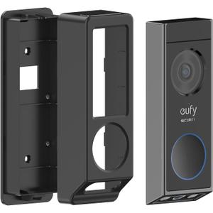 Adhesive Doorbell Mount for Eufy E340 Camera, No-Drill Adjustable Wedge Bracket for Video Doorbell, Not Block Motion Sensor, Easy Installation for Apartment Rental Office